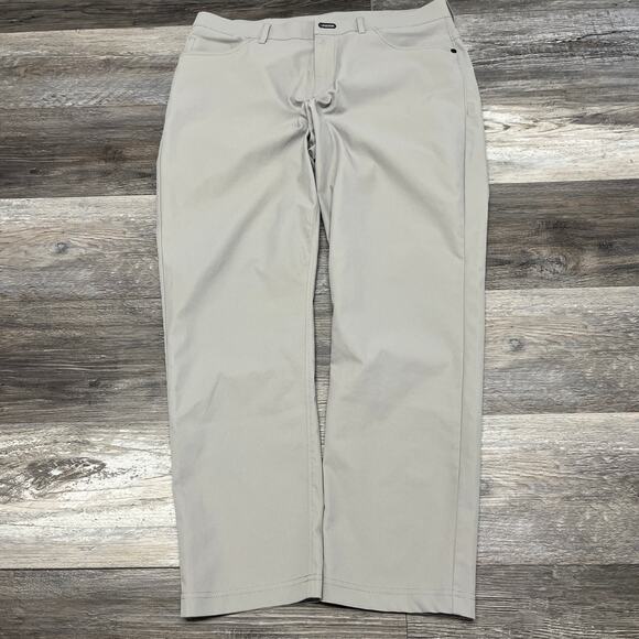 Public‎ Rec Dealmaker Tan Mens 34x29 Flat Front Performance Stretch Dress Pants - Picture 1 of 16